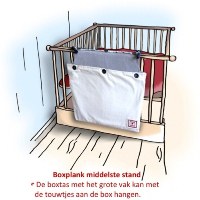 Boxzak met groot vak voor speelgoed