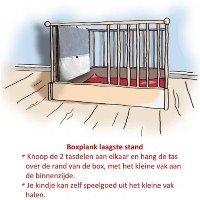 Boxzak dubbelzijdig te gebruiken bij box in laagste stand