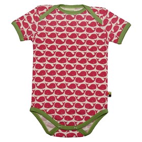 Romper korte mouw walvis Fuchsia Loud + Proud