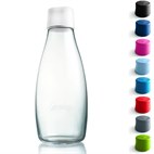 Retap Antraciet Waterfles duurzaam glas hervulbaar