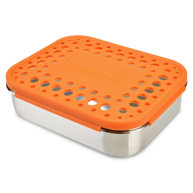 LunchBots RVS Broodtrommel Duo 15x12x4 Lunchbox met twee vakjes