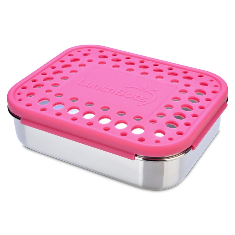 LunchBots RVS Broodtrommel Duo 15x12x4 Lunchbox met twee vakjes