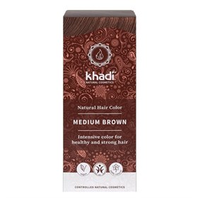 Natuurlijke Haarverf met Henna Medium Brown Khadi