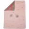 Roze Velours Dekentje Bio Katoen Egel en Slak 75 x 100 cm GOTS