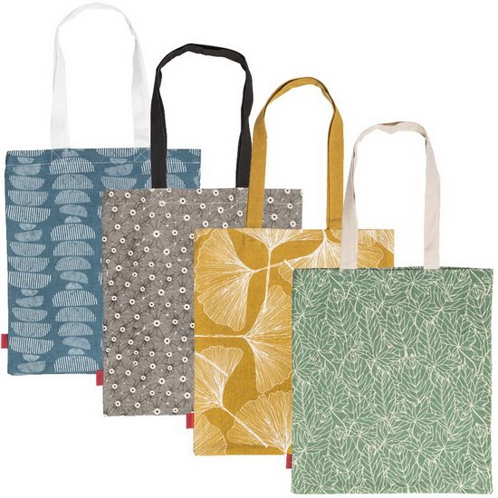 Biokatoenen tote bags Green Jump