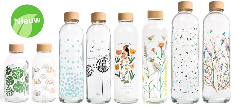 Carry Bottles glazen drinkflessen