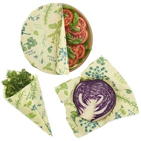 Vegan Bee's Wrap Herbruikbaar Set SML Herb Garden Bee's Wrap