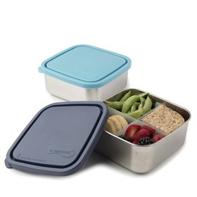 Medium to-go container RVS met verdeler U-konserve