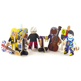Image of Beroepen Bouwpakket 3D voor Kinderen Miniatuur Figuren - Artiesten