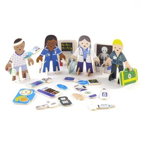 Beroepen bouwpakket voor kinderen miniatuur figuren Artsen Playpress Toys