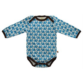 Romper lange mouw olifant Aqua Loud + Proud
