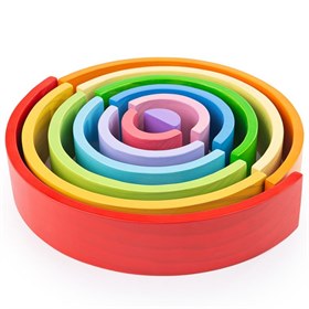 Houten stapel regenboog BigJigs