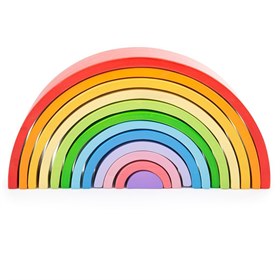 Image of Stapel Regenboog van Rubberhout - Groot