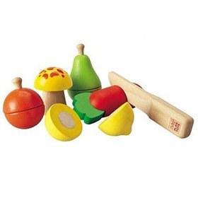 Houten groente en fruit set