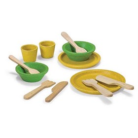 Houten tafelgerei Plantoys van gerecycled hout