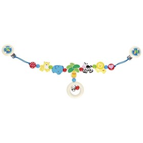 Kinderwagenketting van hout Afrikaanse dieren Heimess