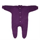 Pyjama 1-delig biologisch merino wol badstof paars Cosilana