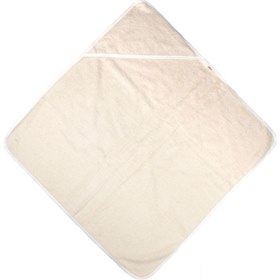 Baby handdoek met capuchon van biolokatoen Ecru 100x100 Popolini