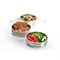 Tri Bento RVS lunchtrommel uit 3 delen voedselcontainer 13 cm EcoLunchbox