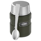 Dubbelwandige Lekdichte King thermos food jar 450 ml met opvouwbare lepel