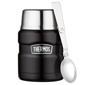 Lekdichte King thermos food jar 450 ml Zwart Thermos