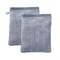 Set van 2 washandjes biokatoenen badstof Blauw gestreept Living Crafts