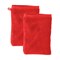2 stuks rode washandjes biologisch katoenen badstof Living Crafts