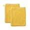 Washandjes biologisch katoenen badstof 2 stuks Geel Living Crafts