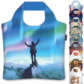 Tas van Gerecycled PET met Rits Herbruikbaar en Opvouwbaar 47x41 Ecozz