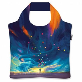 Tas van Gerecycled PET met Rits Herbruikbaar en Opvouwbaar 47x41 Ecozz