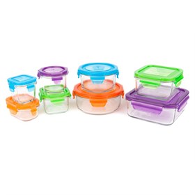Voedselcontainer starters set 8 delig Wean Green veilige bewaarbakjes