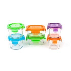 Baby voedselcontainer starters set 6 delig Wean Green voor het bewaren en meenemen van babyvoedsel