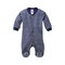 Pyjama 1-delig met voetjes biokatoen Blauw-Wit gestreept Living Crafts
