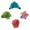 Dieren en schelpen badspeeltjes set van 4 Plantoys