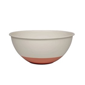 Duurzame beslagkom emaille schaal room-perzik Riess