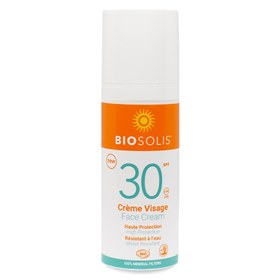 Zonnebrand Gezichtscreme SPF30 Nano-vrij 50 ml Biosolis