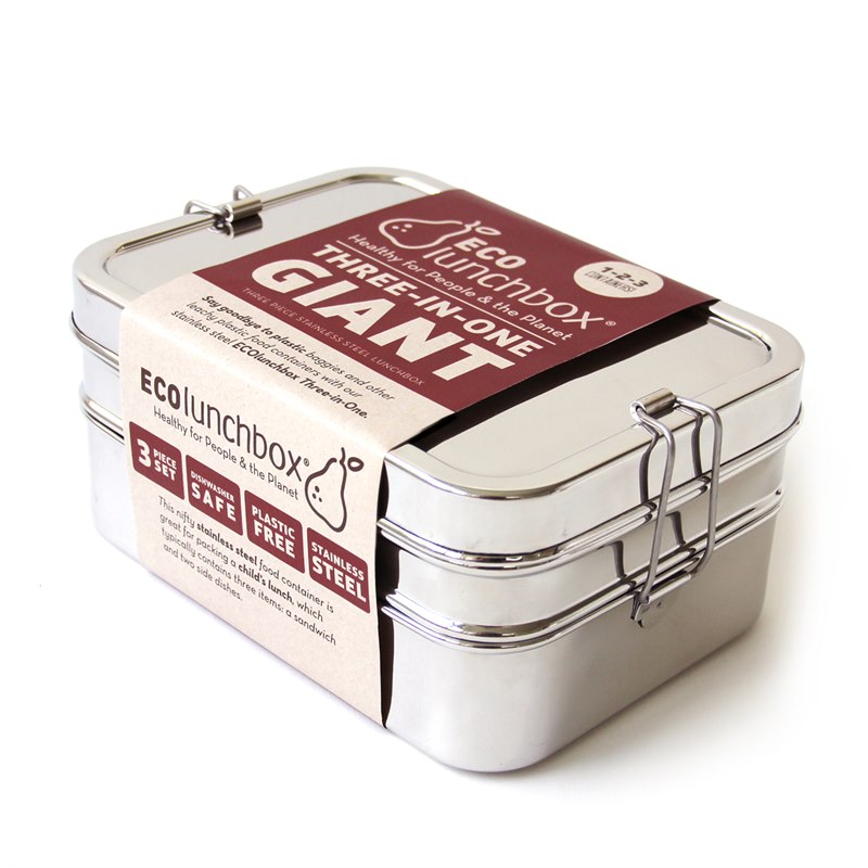 Brooddoos RVS Three-In-One EcoLunchbox | GreenJump.nl