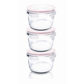 Glazen bewaarbakje 165 ml set van drie Glasslock