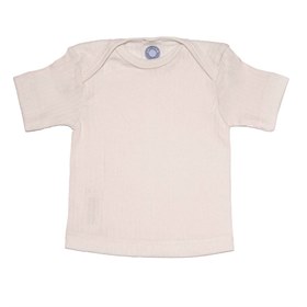 Kindershirt korte mouw biologische wol, biokatoen en zijde Naturel Cosilana