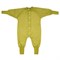 Groene 1-delige pyjama met lange mouw zonder voetjes biologisch wol badstof Cosilana