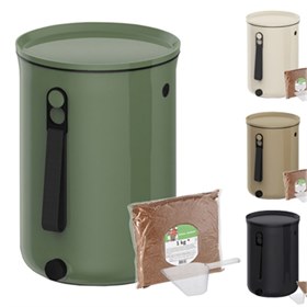 Ronde Bokashi composteer fermenteer lekdichte keukenemmer 9L 1 Bokashi