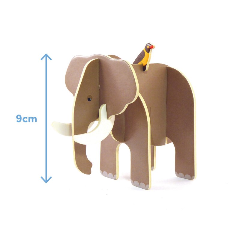 Subjectief Geld rubber vernieuwen 3D Savanne Dieren Bouwpakket Playpress Toys FSC gecertificeerd dik karton