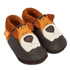 Leren Kinderslofjes Dieren met Anti-Slip Zool Hond Orangenkinder