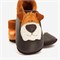 Leren Kinderslofjes Dieren met Anti-Slip Zool Hond Orangenkinder