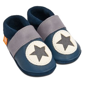 Leren kinderslofjes Blue star Orangenkinder