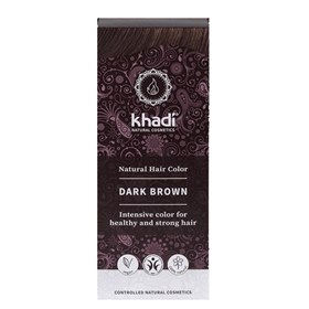 Natuurlijke Haarverf met Henna Dark Brown Khadi