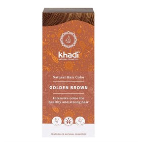 Natuurlijke Haarverf met Henna Golden Brown Khadi