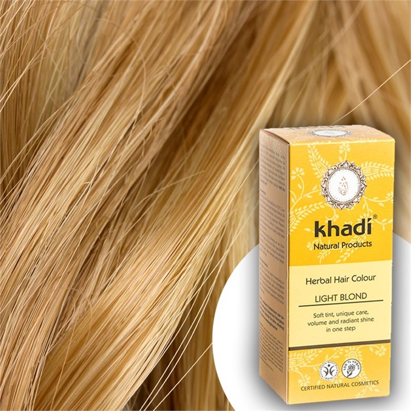 Disciplinair hoek zak Natuurlijke Haarverf met Henna Light Blonde Khadi plantaardig