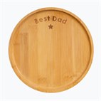 Bord van Bamboe met Familie-Tekst Best Dad Sass & Belle