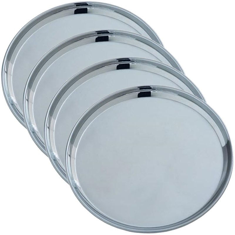 RVS Borden van 4 25 cm Clean Planetware BPA vrij diep bord